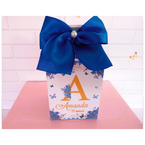 Caixa Milk Floral Azul