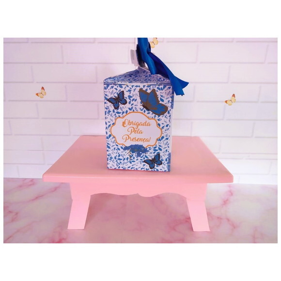 Caixa Milk Floral Azul