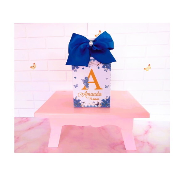 Caixa Milk Floral Azul