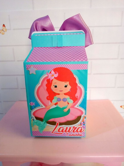 Caixa Milk Pequena Sereia Cute