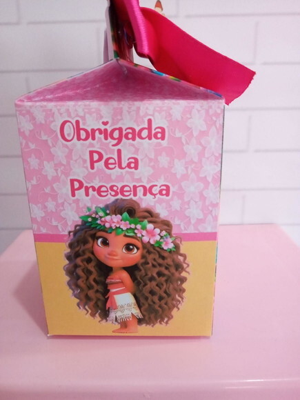 Caixa Milk Personalizada Moana Cute