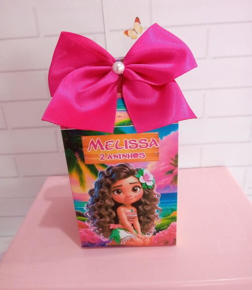Caixa Milk Personalizada Moana Cute
