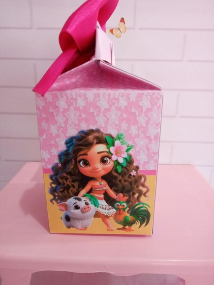 Caixa Milk Personalizada Moana Cute