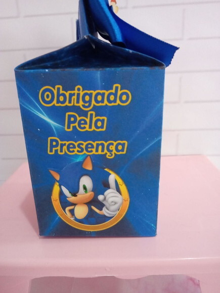 Caixa Milk Personalizada Sonic