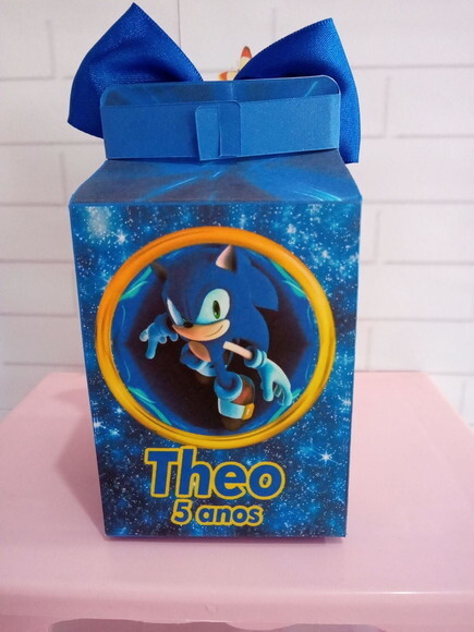 Caixa Milk Personalizada Sonic