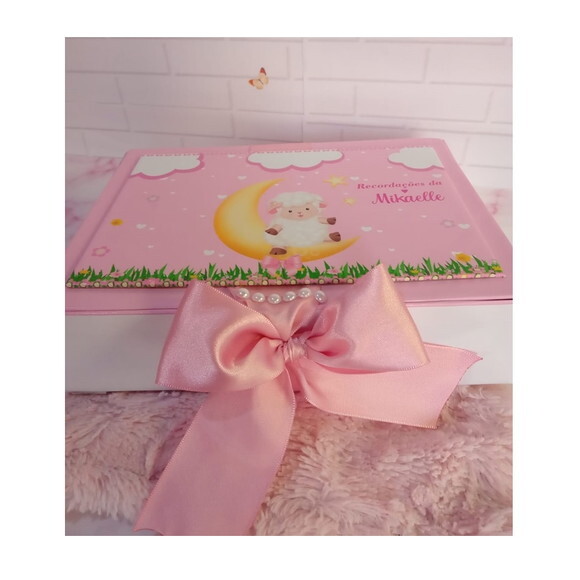 Caixa Minhas Recordações Ovelhinha Rosa