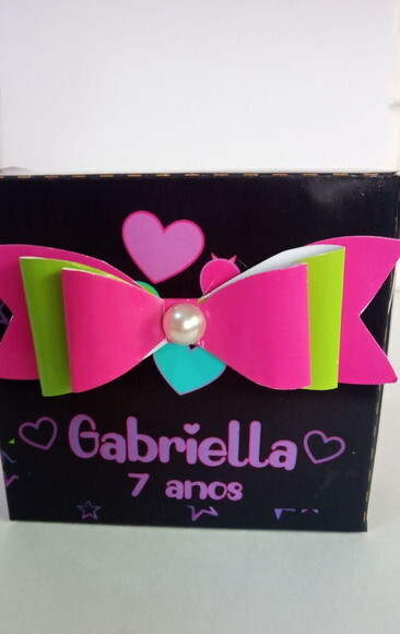 Caixa para 4 Docinhos Festa Neon 2.0