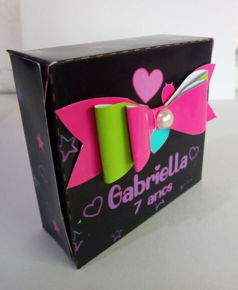 Caixa para 4 Docinhos Festa Neon 2.0