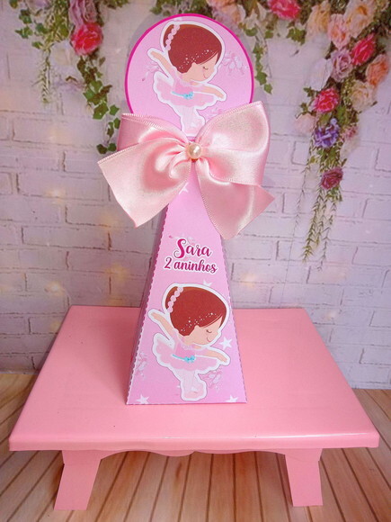 Caixa Pirâmide Branca de Neve Cute Lembrancinha