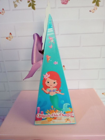 Caixa Pirâmide Pequena Sereia Cute