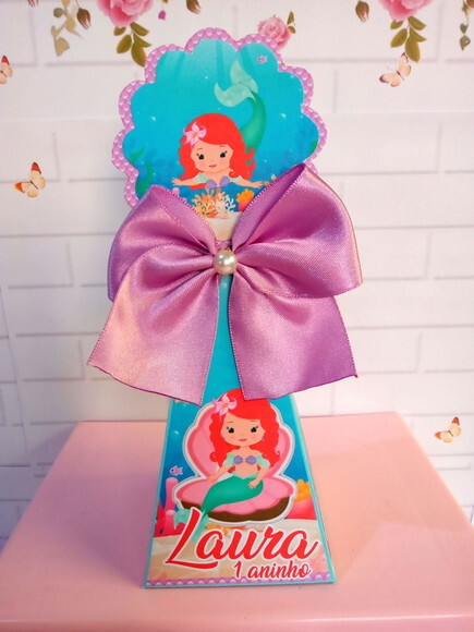 Caixa Pirâmide Pequena Sereia Cute