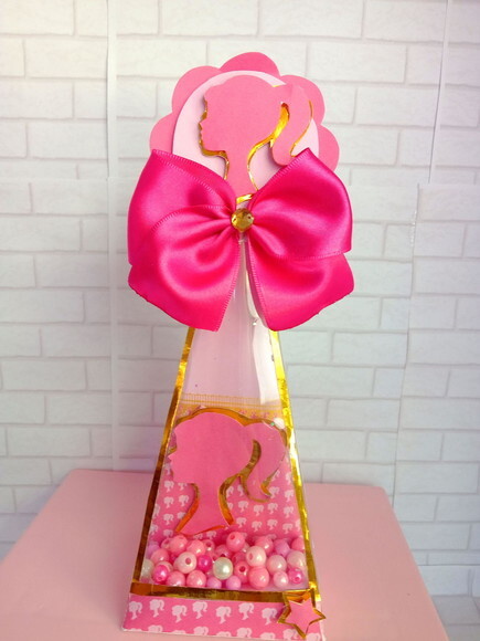 Caixa Pirâmide Shaker Barbie