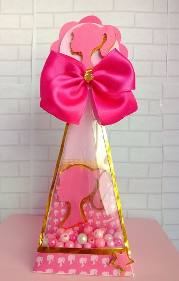 Caixa Pirâmide Shaker Barbie