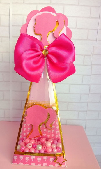Caixa Pirâmide Shaker Barbie