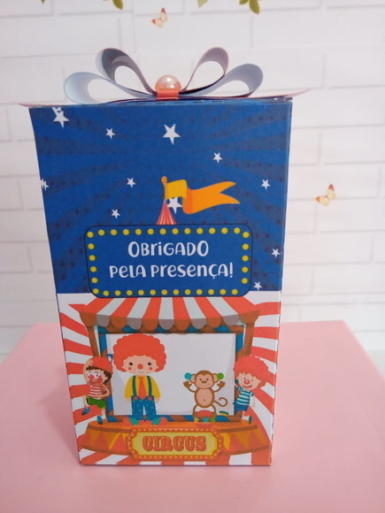 Caixa Retangular Alta Circo Azul