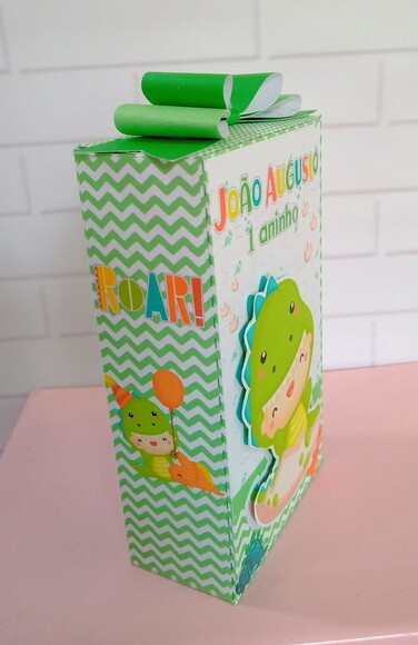 Caixa Retangular Alta Dino Baby
