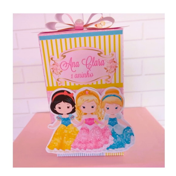 Caixa Retangular Alta Princesa Cute