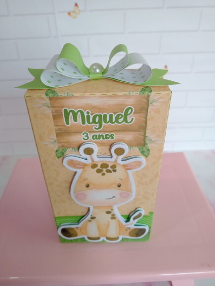 Caixa Retangular Alta Safari Menino