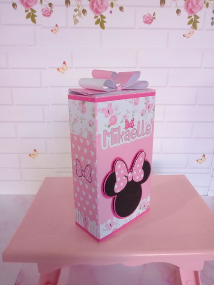 Caixa Retangular Jardim da Minnie Rosa