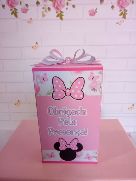 Caixa Retangular Jardim da Minnie Rosa