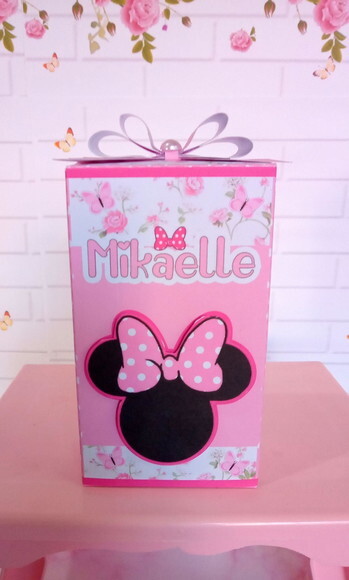 Caixa Retangular Jardim da Minnie Rosa