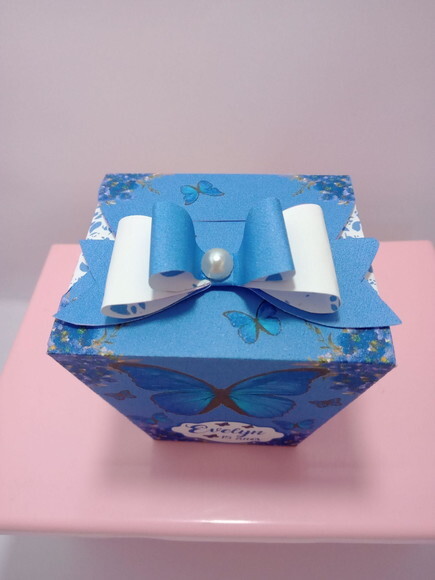 Caixa Sushi Borboleta Azul