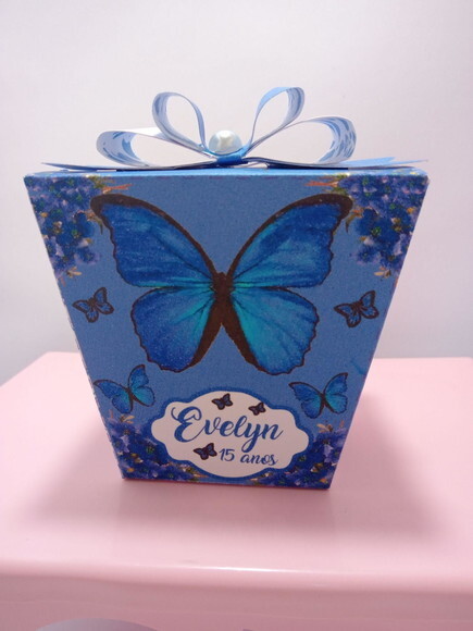 Caixa Sushi Borboleta Azul