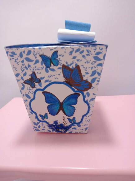 Caixa Sushi Borboleta Azul