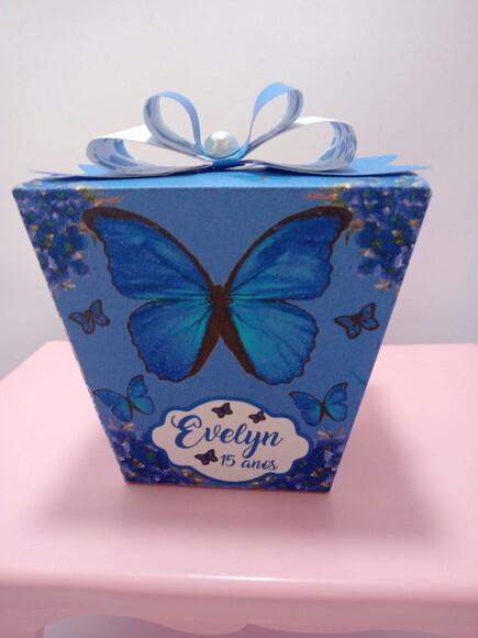 Caixa Sushi Borboleta Azul