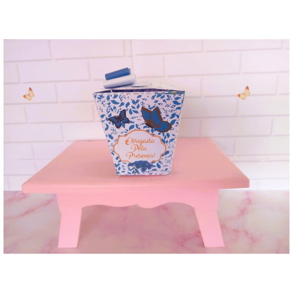 Caixa Sushi Floral Azul
