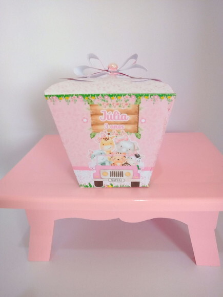 Caixa Sushi Safari Menina Personalizados de Festa