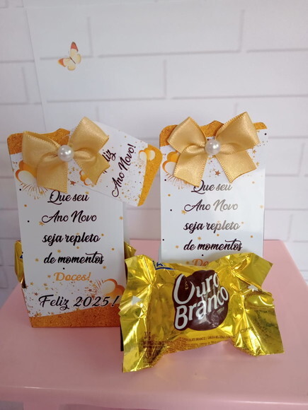 Caixinha com Bombom Feliz Ano Novo
