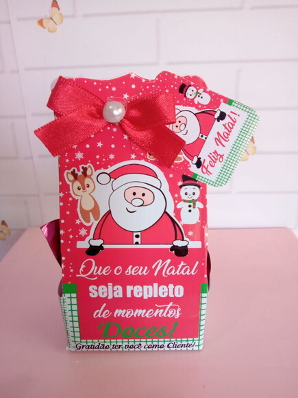Caixinha com Bombom Feliz Natal