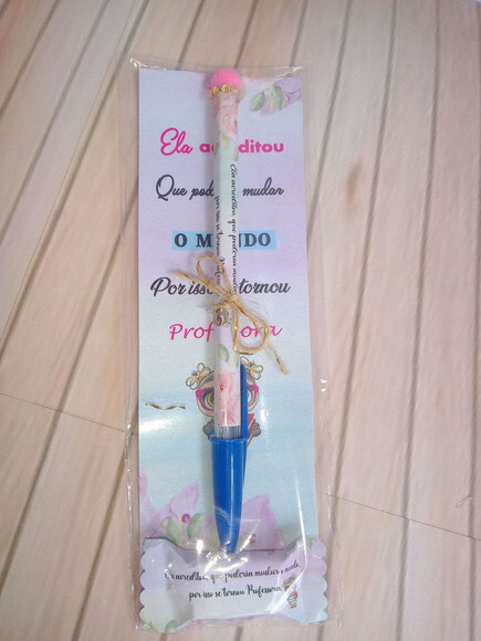 Caneta e Bala na Card Dia dos Professores