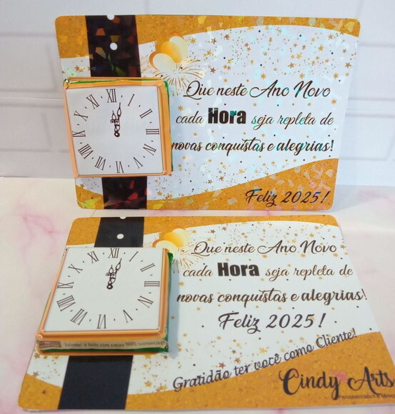 Card com Chocolate Mini Talento- Feliz Ano Novo