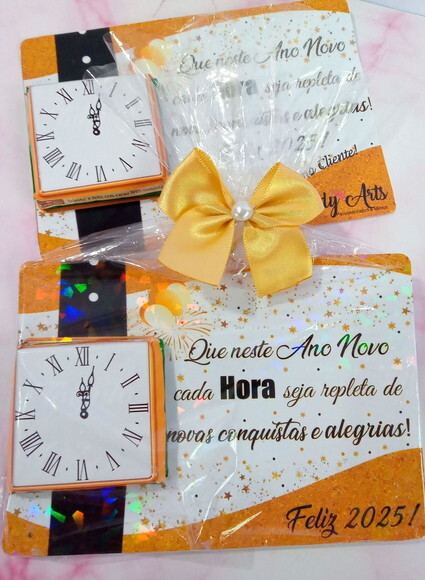 Card com Chocolate Mini Talento- Feliz Ano Novo