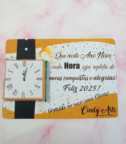Card com Chocolate Mini Talento- Feliz Ano Novo