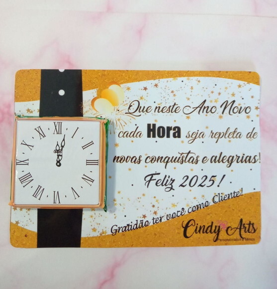 Card com Chocolate Mini Talento- Feliz Ano Novo