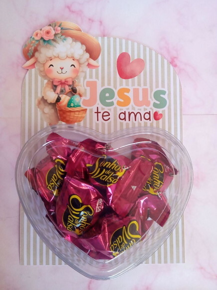 Cartão com Bombom Páscoa- Ovelhinha