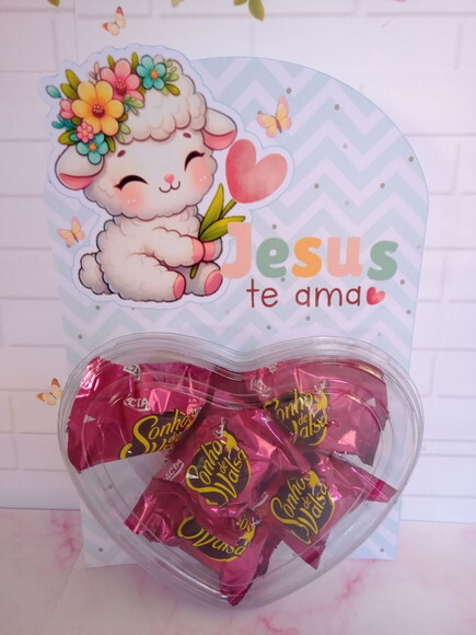 Cartão com Bombom Páscoa- Ovelhinha
