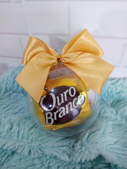 Esfera Personalizada com Bombom- Feliz Ano Novo