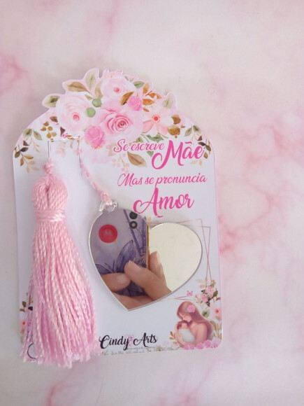 Espelho na Card Dia das Mães Floral Rosa