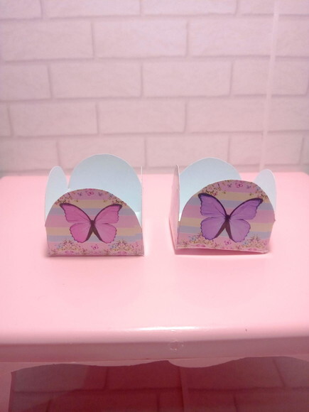 Forminhas Borboleta Candy Color 50 Unidades