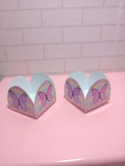 Forminhas Borboleta Candy Color 50 Unidades