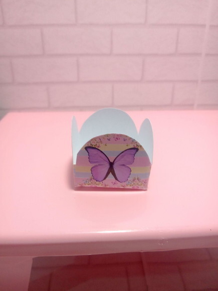 Forminhas Borboleta Candy Color 50 Unidades