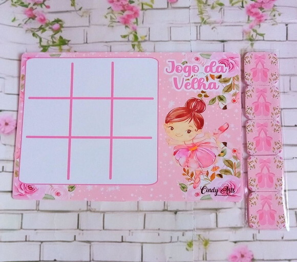 Jogo da Velha Bailarina Aquarelada