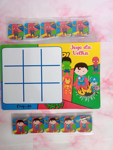 Jogo da Velha Heróis Cute