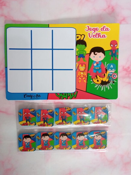Jogo da Velha Heróis Cute