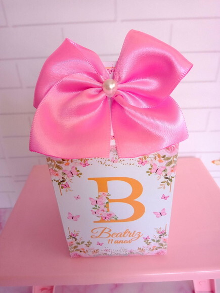 Kit 70 Caixas Milk Floral Rosa