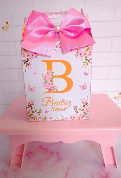 Kit 70 Caixas Milk Floral Rosa